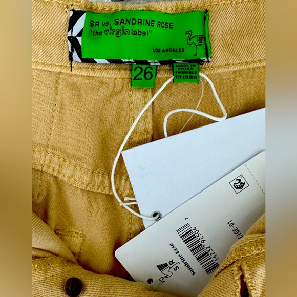 Free People Sandrine Rose Beige Jean Shorts Gold Side Zippers Fringe Tri… - Picture 8 of 11